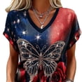 thumbnail image 4 of WRFWUL 250th Anniversary USA Shirt Women America 250 Shirt Short Sleeve Celebration Patriotic Flag Print 1776-2026 Tshirt, 4 of 4
