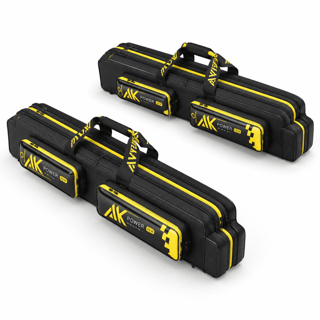 Black 51.18inch Triple – Layer Fishing Rod Case Portable Durable Storage Organizer