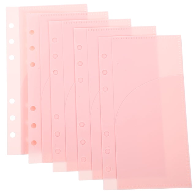 GOOHOCHY 5Ud Bolsillos Para Presupuesto En Archivador Rosa Prácticos Para Guardar Notas Y Tarjetas