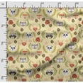 thumbnail image 2 of Soimoi Llama Alpaca Print,Cotton Poplin, Sewing Fabric Sold by The Yard 42 Inch Wide,Sewing Craft Quilting/Quilt Making Fabric, Yellow, 2 of 5