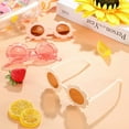 thumbnail image 4 of Lunettes de Plage Mode Girly Rondes Fleur Nez de Soleil pour Tout-Petits, 4 of 7