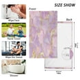 thumbnail image 6 of Yayeee 2 Pack Hand Towels for Bathroom 100% Cotton 16" x 28" Soft Absorbent Kitchen Towel, Pastel Pink Marble Pattern, 6 of 7