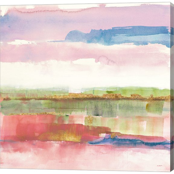 Great Art Now Influence of Line and Color Gold Bright by Mike Schick Canvas Wall Art