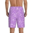 thumbnail image 3 of Fotbe Lilac Glittering Pajama Shorts for Men, Men's Pajama Bottoms, Sleepwear,Short Pajama Pants-4X-Large, 3 of 9