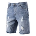 thumbnail image 3 of Bermudas De Mezclilla Casuales De Algodón Para Hombre, 3 of 8
