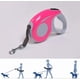 thumbnail image 2 of Correa telescópica para perros, cuerda de remolque telescópica, cuerda de remolque telescópica de 3 m para perros pequeños, mascotas de menos de 23 kg (rojo rosado), 2 of 5
