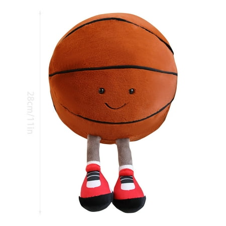 Jellycat Amuseables Sports Basketball Realistic Plush Toys-Soft Smiling Pillow For Kids Cute Huggable Gift Birthday & Christmas Emotional Support Doll Huggy Wuggy Reversible (One Size, A) ZMT EcoFun