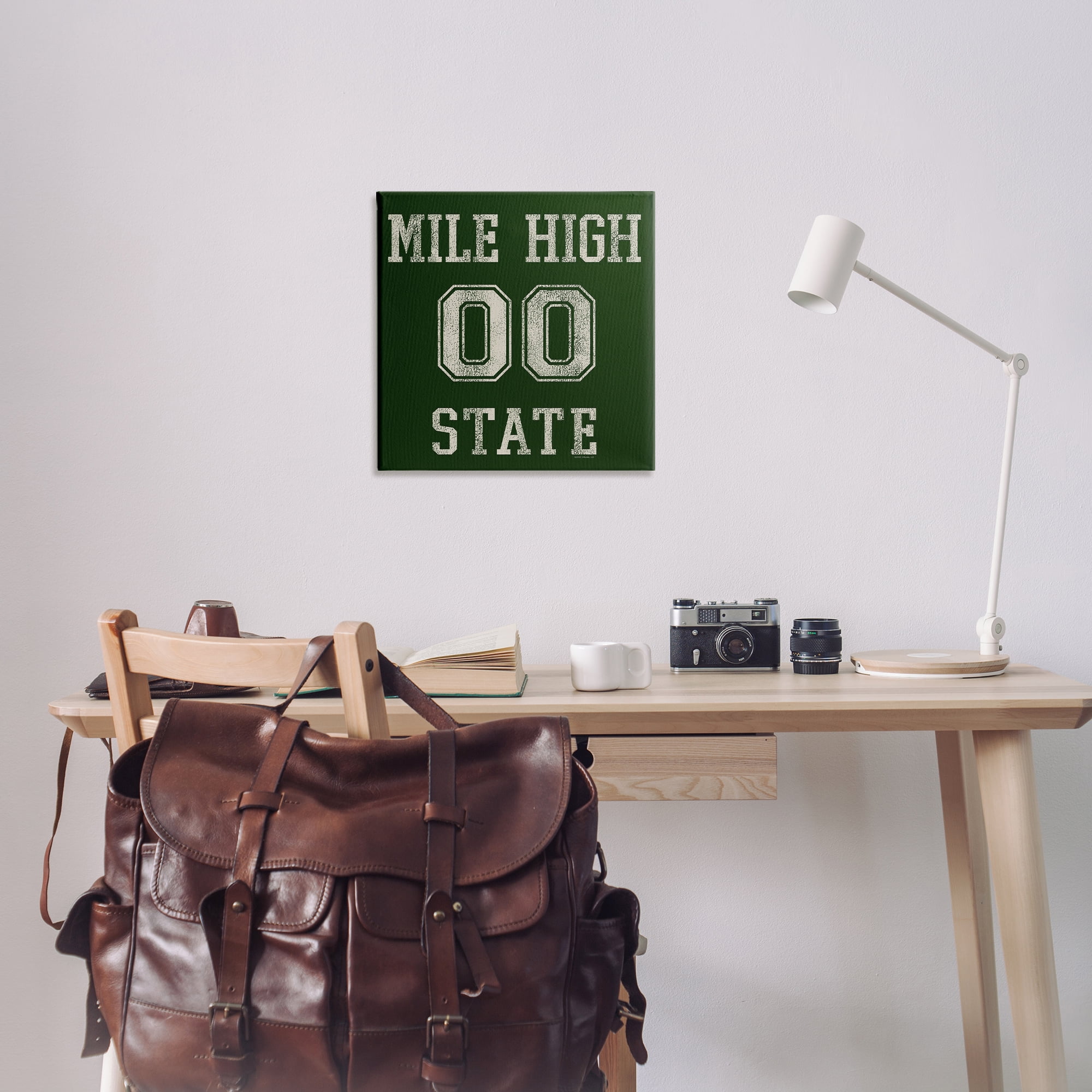 Stupell Industries Vintage Mile High State Novelty & Humor Painting Wrapped Canvas Art Print Wall Art, 24 x 24