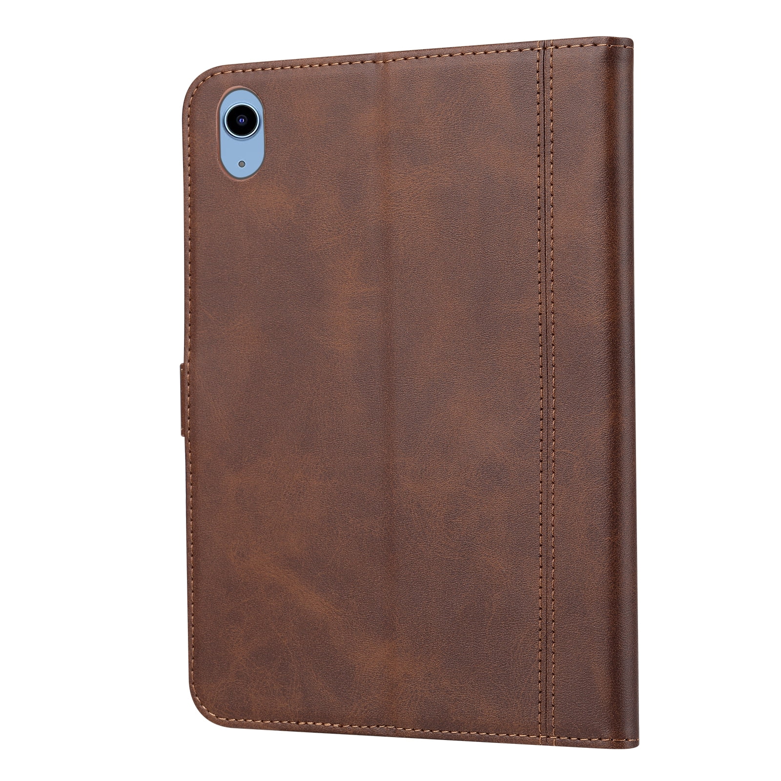 ELEHOLD iPad Case For Apple iPad 11th(A16) 2025 Multi-Functional Flip Leather Wallet Case with Front Pocket Card Slots Kickstand Pencil Holder Shockproof Business Men Women Case Cover,Coffee