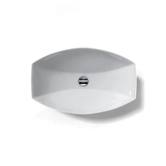Ws Bath Collections Lvr 210 Ceramica 23-3/5" Ceramic Vessel Bathroom Sink - White