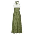 thumbnail image 4 of FcBaudy Robe Sans Manches Col Rond, Robes d'Été pour Femmes, Robes Mode Décontractée Été Sans Manches Col Rond Imprimé Robe à Fermeture Éclair Robe Longue pour Femmes, 4 of 5