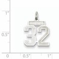 thumbnail image 2 of 925 Sterling Silver Number 32 Necklace Pendant Charm Charms, 2 of 6