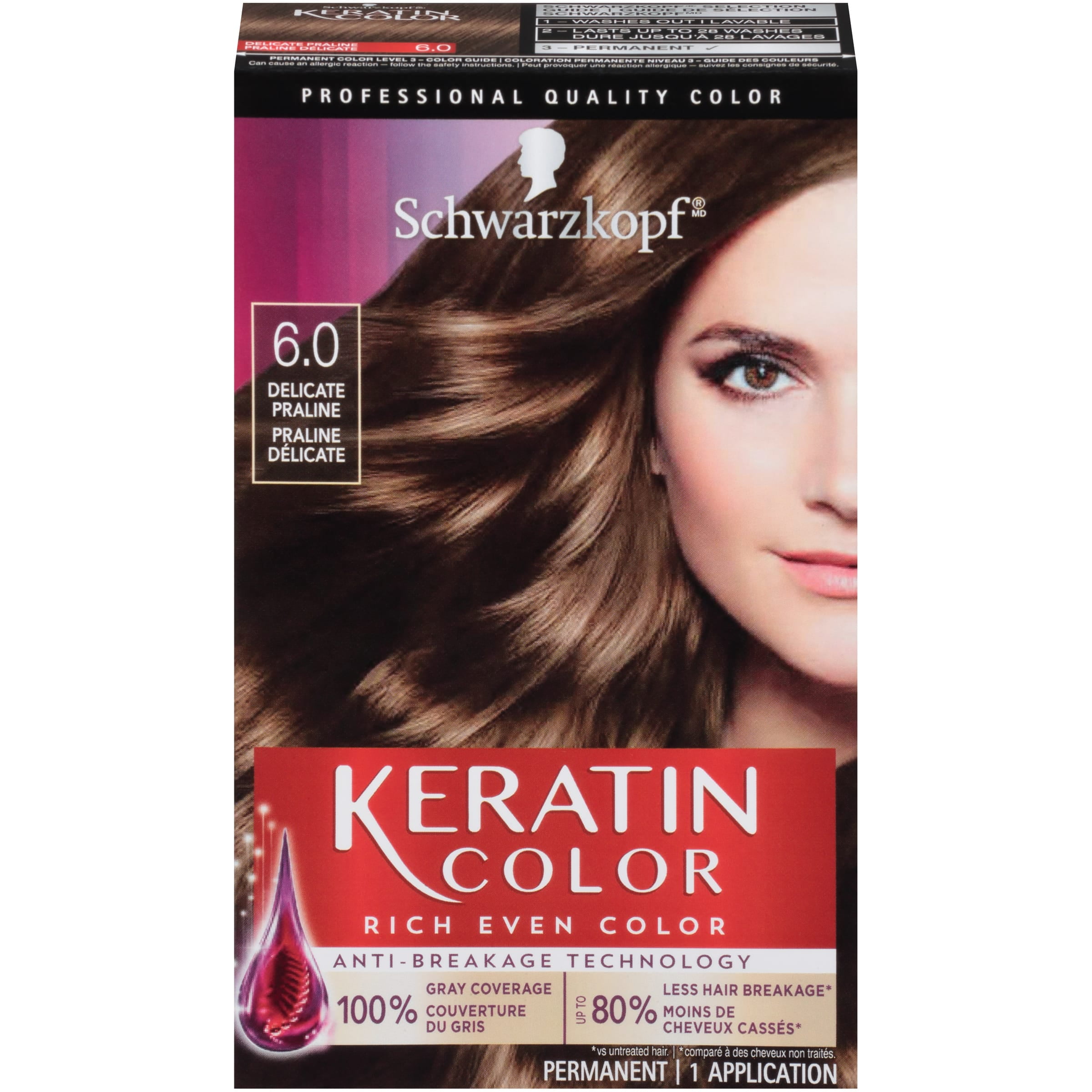 Schwarzkopf Keratin Color Hair Color Cream, 4.0 - Walmart.com
