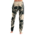 thumbnail image 5 of Hearthz Skull Red Rose Print Pj Bottoms for Women Elastic Drawstring Jogger Pants Soft Holiday Halloween Cuffed Ankle Trousers for Women, 5 of 5
