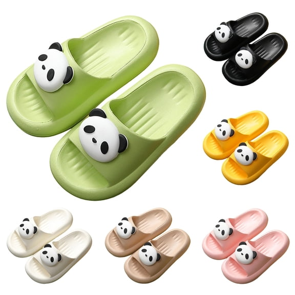 Ulanda Bunny Toddler Slides Slipper Unisex Child Boys Girls Slide Sandals for Kids Flip Flops Compfy Shower Slippers Beach Garden Shoes (Black, 8.5)