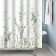 thumbnail image 4 of Mizhona Sage Green Shower Curtain Eucalyptus Leaves for Bathroom Waterproof Polyester Botanical Decorative Shower Curtains 60"X72", 4 of 4