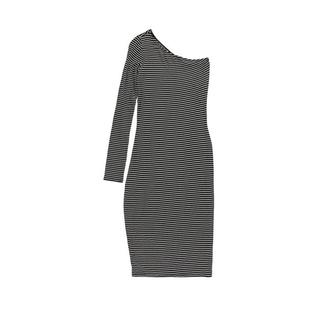 Vestido ajustado de un solo hombro bar III para mujer negro pequeño