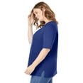 thumbnail image 3 of Woman Within Plus Size Perfect Elbow-Sleeve Square-Neck Tee, 3 of 5