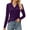 Purple, variant on Gemono Womens Long Sleeve Polo Shirts Business Casual V Neck Lapel Tops Dressy Work Tunic Blouses