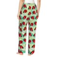 thumbnail image 3 of Uemuo Red Ladybugs And Leaf Pattern Women's Wide Leg Palazzo Lounge Pants with Pockets Light Weight Loose Comfy Casual Pajama Pants-X-Large, 3 of 9