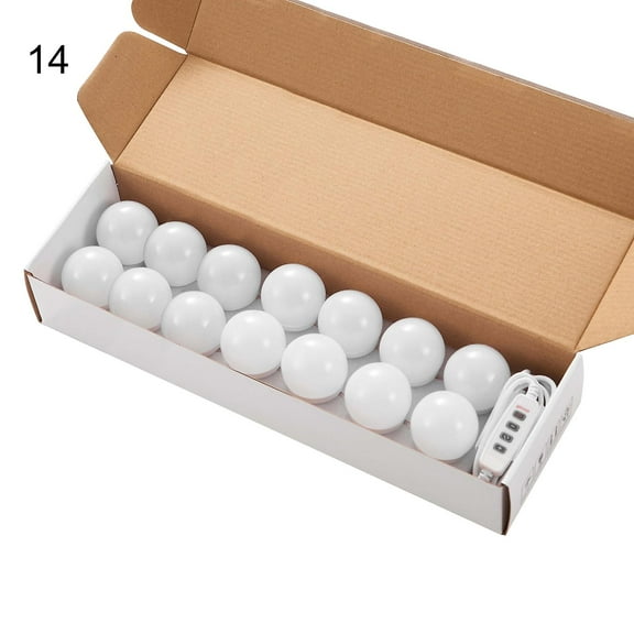 Hollywood-Style Led Vanity Lights Strip Kit, Self-Adhesive Makeup Light With 14 Dimmable Light Bulbs, Energy-Saving 3 Color Modes & Brightness Dimmable, For Full Body Length Or