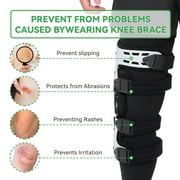 Insunen Knee Brace Undersleeve Closed Patella Comfortable Knee Sleeve for Under Brace Breathable Leg Sleeves for Men & Women (M)