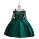 thumbnail image 2 of Vestido de niña Vestido de Princesa de Manga Larga Hueco de Encaje, Disfraz Vestido de Fiesta Vestido de Fiesta de cumpleaños Vestido de Navidad Vestido de niña de Flores para niños de 4 a 12 años, 2 of 2