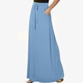 thumbnail image 6 of Womens Skirts Wear Casual Daily for Perfect Fabric Breathable Comfortable Solid Color Elastic Waist Pockets Women's Skirts, 6 of 8