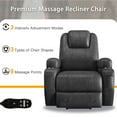 thumbnail image 4 of Furmax Electric Power Lift Leathaire Recliner Chair with Massage for Bedroom, Black, 4 of 8