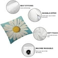 thumbnail image 6 of Daisy Pillow Covers  Farmhouse Spring Summer Daisy Floral Bloom Throw Pillows Garden Sun Flower Decorative Pillow Cases Square Cushion Cover for Home Couch Bed, Blue White, 6 of 7