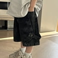 thumbnail image 5 of Boys Jean Shorts,Fashion Loose Elastic Waist Cargo Jean Shorts Boys Fashion Kids 4-5 Years Boy Clothes, 5 of 8