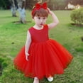 thumbnail image 4 of PEACNNG Baby Backless Pageant Dress Toddler Girls Gown Flower Dresses with Headwear new girls dress bowknot children's princess dress 80/refer to 2-3 years old, 4 of 5