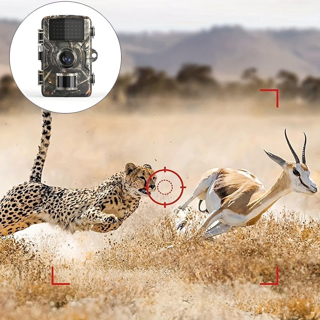 Mini Trail Camera 16MP 1080P, Night Vision Game Camera with IP66 Waterproof, Camouflage Wildlife Monitoring for Outdoor & Home Security, Great Gift