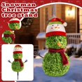 thumbnail image 6 of Christmas Decorations - 3D Realistic Plastic Christmas Snowman Sign - Holiday Decor, Weatherproof Garden Snowman, Easy Installation, Suitable for Front Door, Garden, Indoor Decor, 21.6'',Green B, 6 of 8
