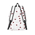 thumbnail image 2 of Picia Ladybugs Flying On Dotted Route Printed Canvas Daypack - Stylish and Durable Vintage Compact Backpack - Class, Work, Travel, or Laptop Bookbag,Organized Compartments-Medium, 2 of 6