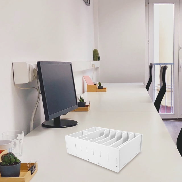Raindrops Desktop Receipt Organizer White Foam MultiGrid Cash Holder for Easy Storage Use 10.5 x 8 x 5.5 Inches