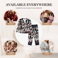 thumbnail image 7 of Pofeuu Geometric Sports Energetic Burst Print Womens Pajamas Set Long Sleeve Sleepwear Button Down Nightwear Soft Pj Lounge Sets Button Down Pajamas Women-Medium, 7 of 7