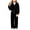 Black, variant on Girls Velour Activewear 2 Piece Set Full Zip Cropped Hoodie Wide Leg Pants Purple 5-12 Years,Size 8-9T