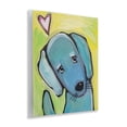 thumbnail image 3 of Stupell Industries Blue Puppy on Yellow Animals Painting Unframed Art Print Wall Art, 11 x 14, 3 of 7