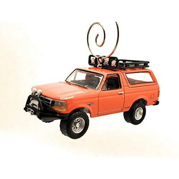 1995 for Ford Bronco with Rack Christmas Ornament 1:64 Red