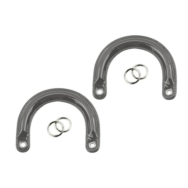 2 Pcs Poignées de Sac en Forme de U Accessoires de Sac à Main Boucle Gris