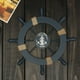 thumbnail image 2 of Timón pirata Decoración de pared Timón de barco de madera con ancla JFHHH pequeña, 2 of 4