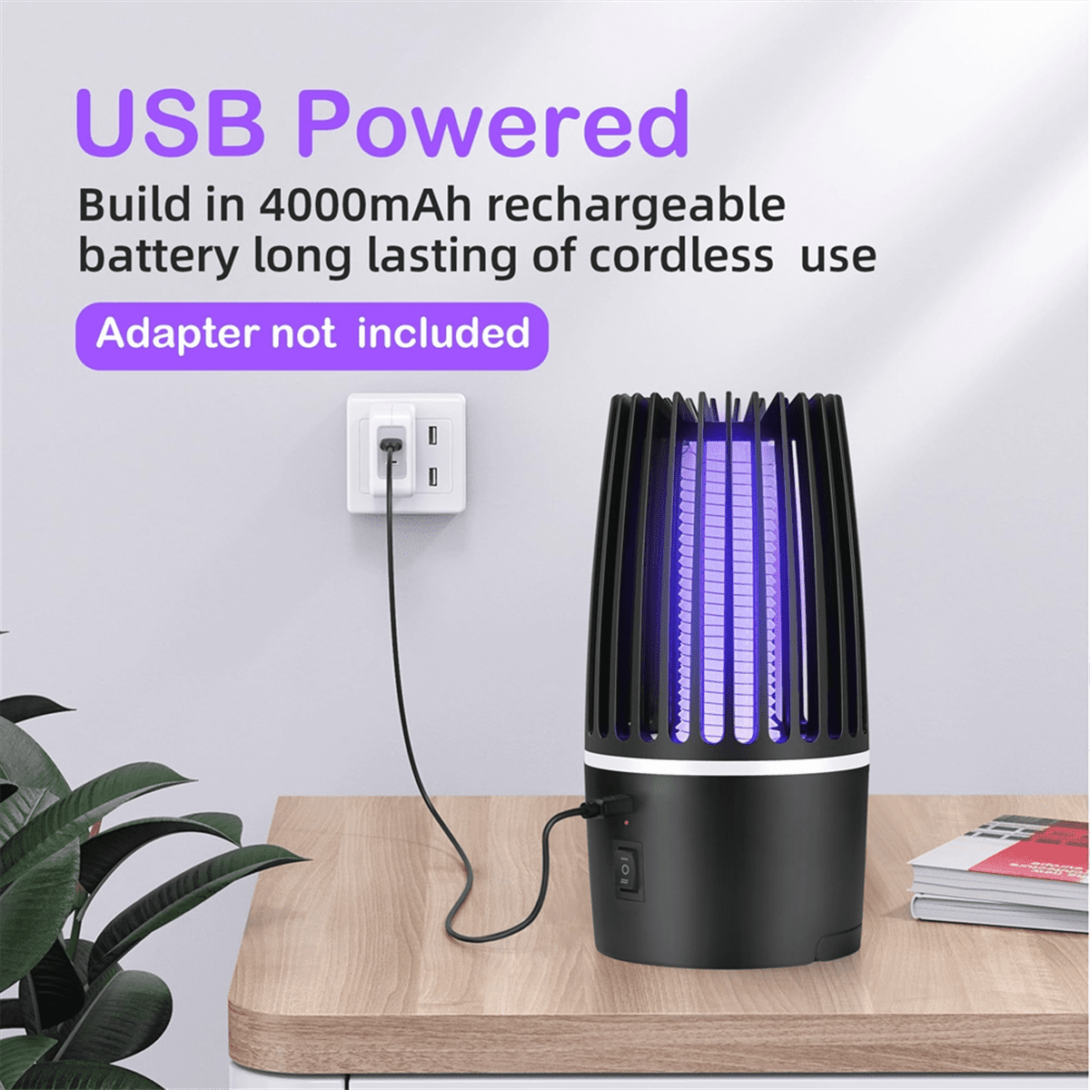 Electric Mosquito- Lamp,Silent Operation, Radiation-Free Insect Trap for Home & ,Effective Fly & Bug Zapper