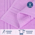 thumbnail image 6 of Casa Lino 26Pcs Washcloths (12" x 12") - 100% Cotton, 400GSM, Ultra Soft & Highly Absorbent (Violet Tulip), 6 of 7