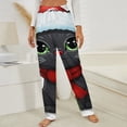 thumbnail image 3 of Cute Cat Christmas Lights Winter Female Pants Flannel High Waist Women Pants Lady Warm Straight Leg Plush Trousers, 3 of 7