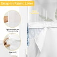 thumbnail image 6 of Summer Sea Shell No Hook Shower Curtain with Snap in Liner Nautical Ocean Watercolor Starfish Coral Wood Grain Waterproof Bathroom Shower Curtain with See Through Top Window for Bathtub 72" x 72", 6 of 9