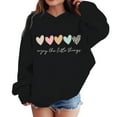 thumbnail image 3 of WOYY Toddler Girls Fleece Hoodie Hearts Print Hooded Sweatshirt Pullover Top, Sizes 4-5T, 3 of 8