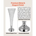 thumbnail image 4 of 4 PCS Crystal Wedding Flower Vase 20 in Tall Flower Table Centerpieces Crystal Cylinder Banquet Vases Easy Installation Versatile Arrangement Stand for Party Events Room Home Decor Silver, 4 of 12
