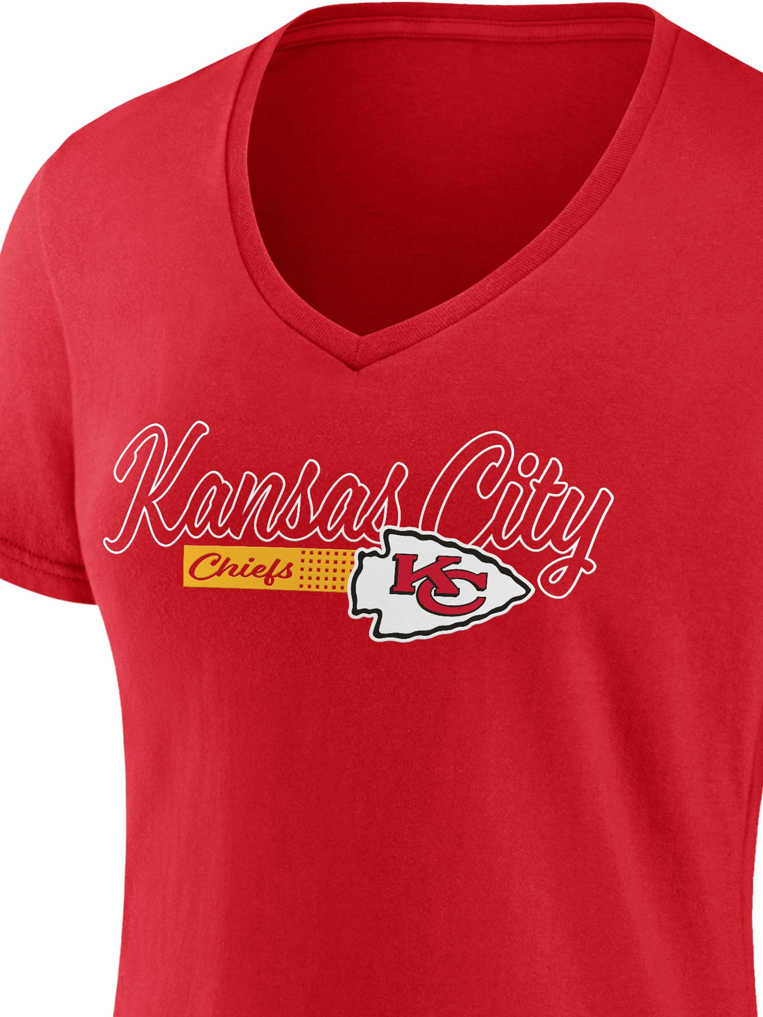NFL Kansas City Chiefs Women's Cotton Red Short Sleeve T-Shirt