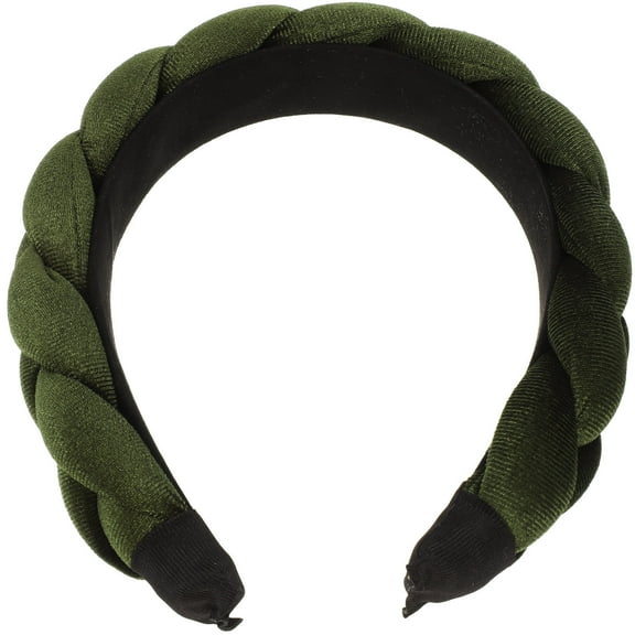 KONTONTY Green Fabric Headband, Chic and Versatile, Ideal for Makeup, Sports, and Decoration